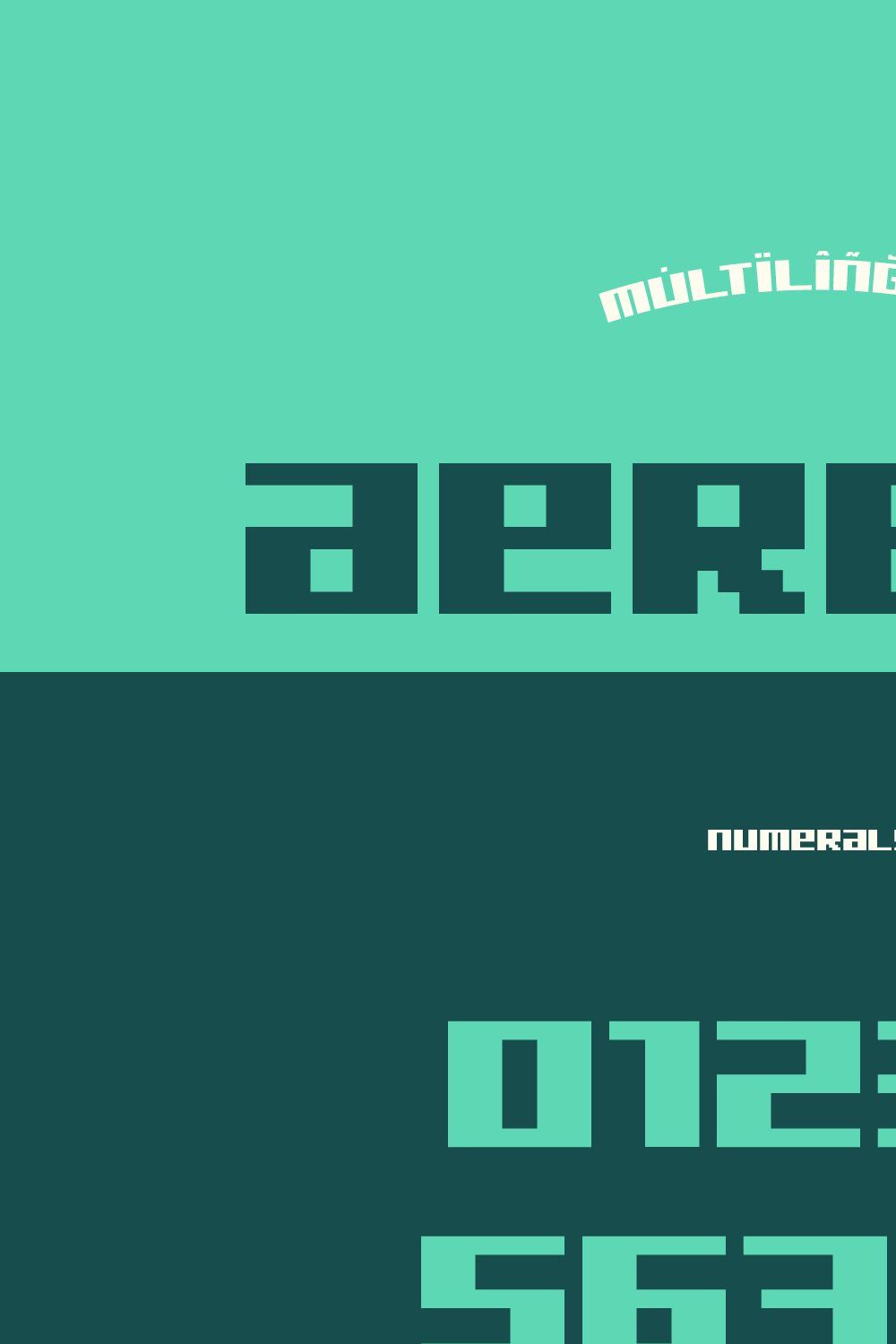 Aerean Display Font pinterest preview image.