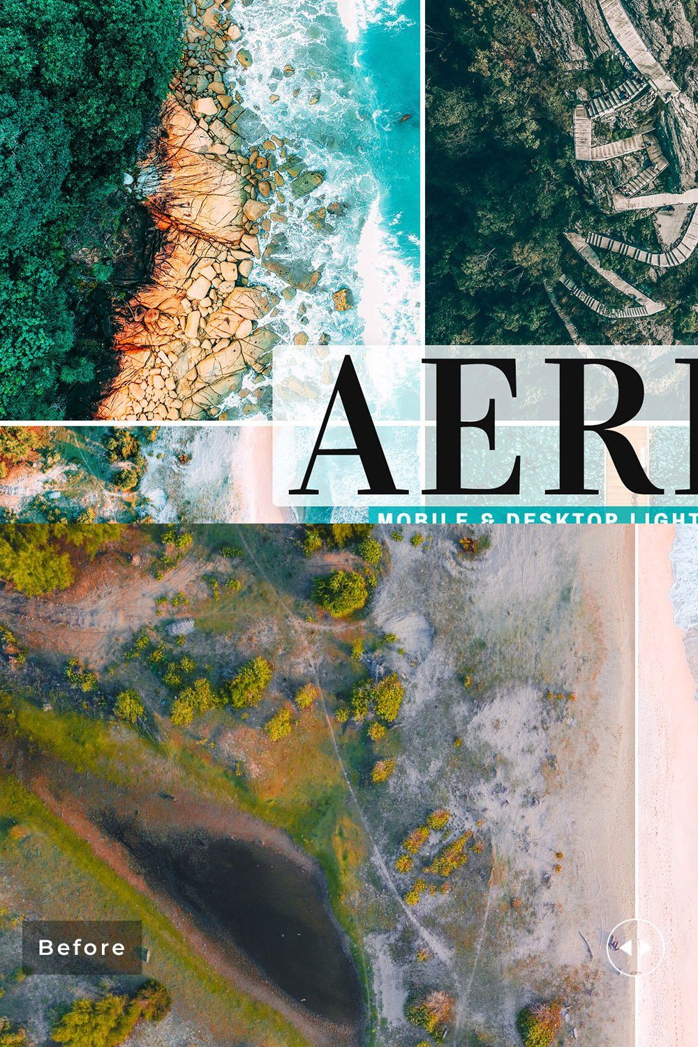 Aerial Pro Lightroom Presets pinterest preview image.