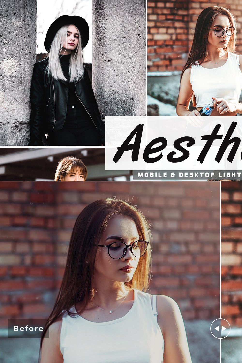 Aesthetic Lightroom Presets Pack V2 pinterest preview image.