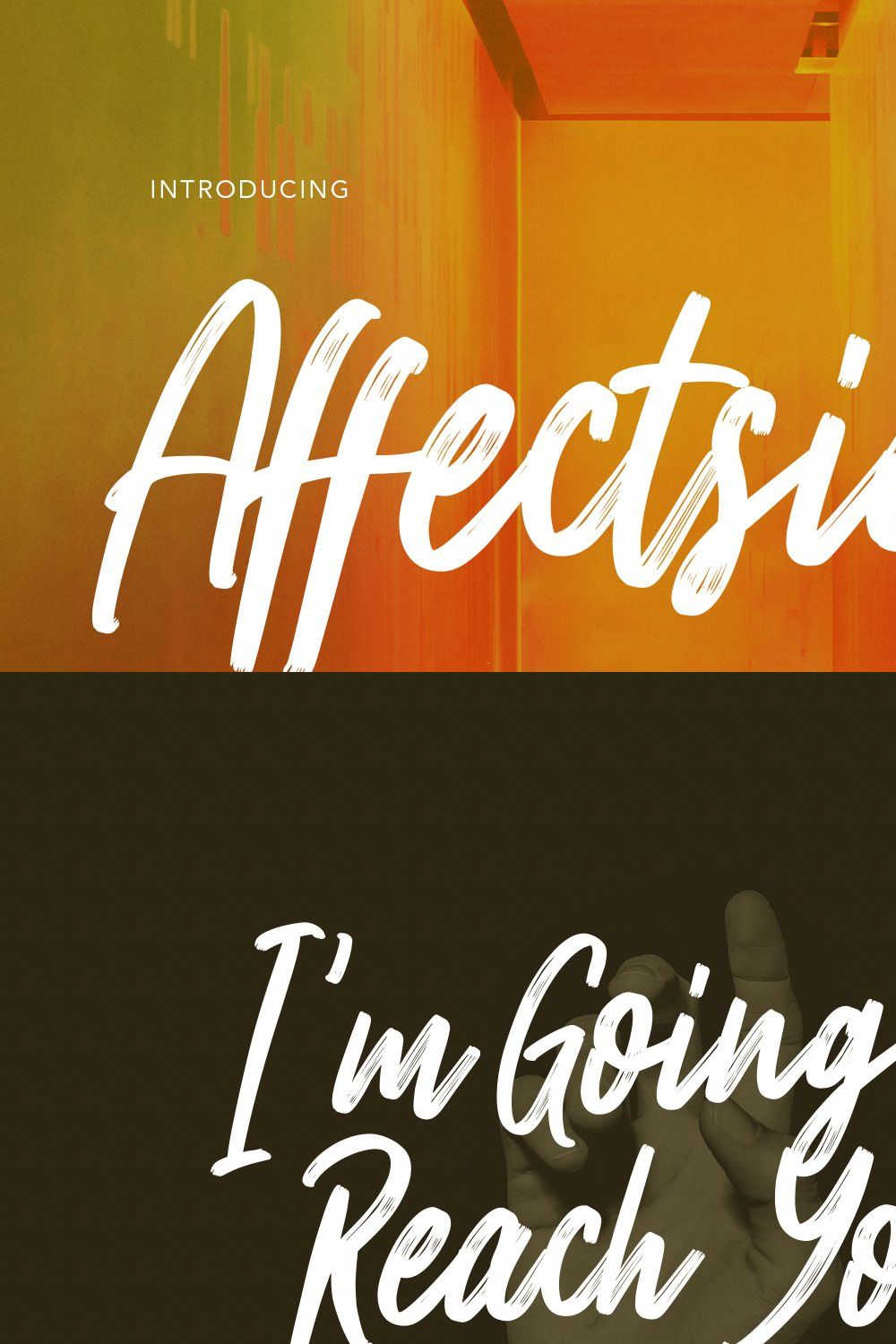 Affectsides Brush Font pinterest preview image.