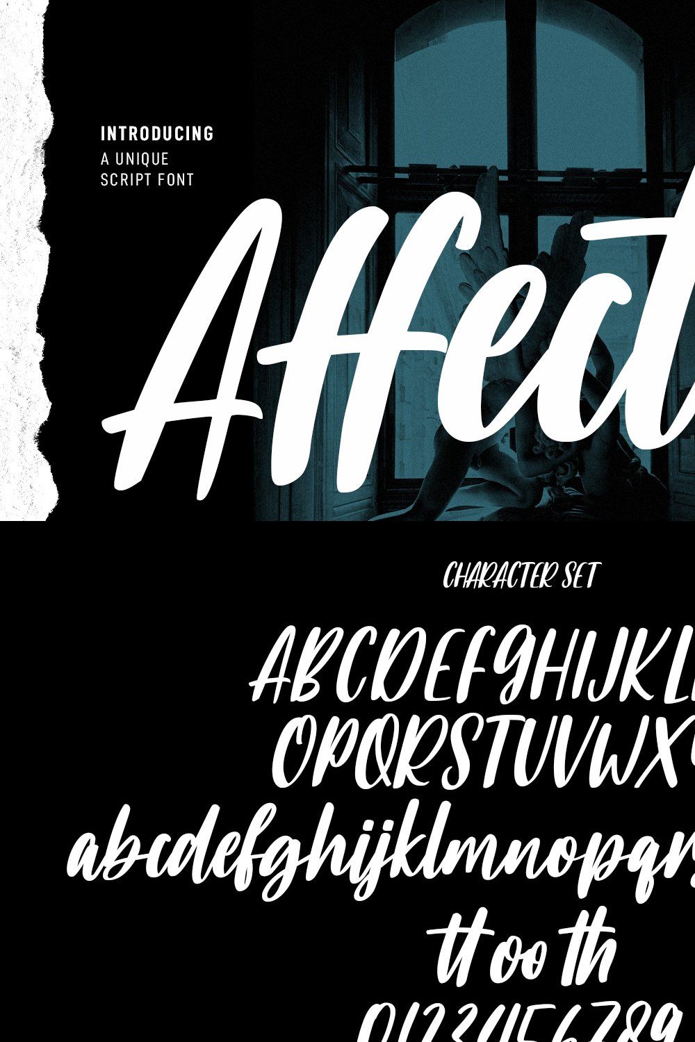 Affectus Handwritten Script Font pinterest preview image.