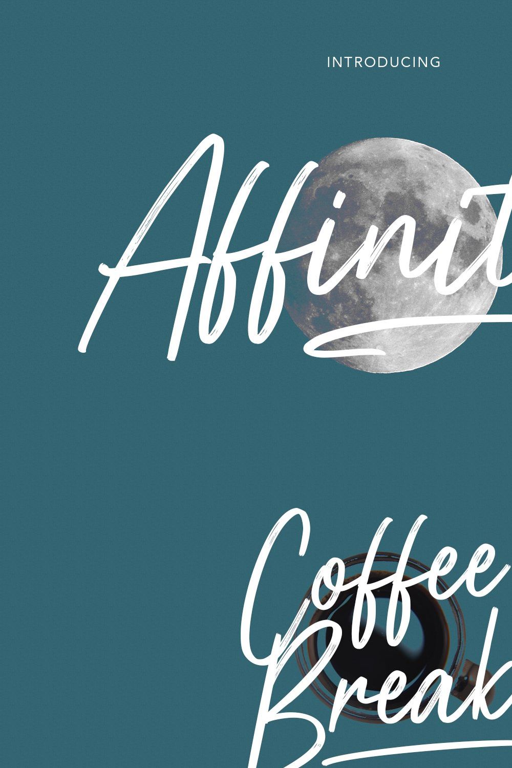 Affinities Brush Script Font pinterest preview image.