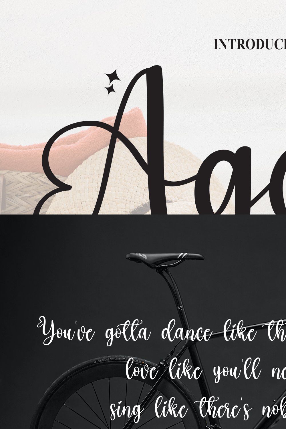 Again | Script Font pinterest preview image.