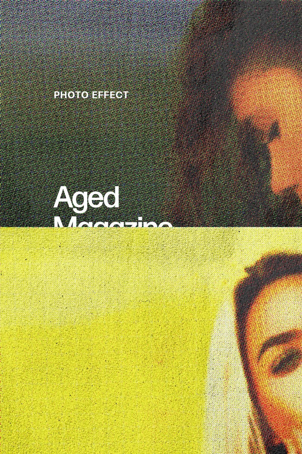Aged Magazine Photo Effect pinterest preview image.