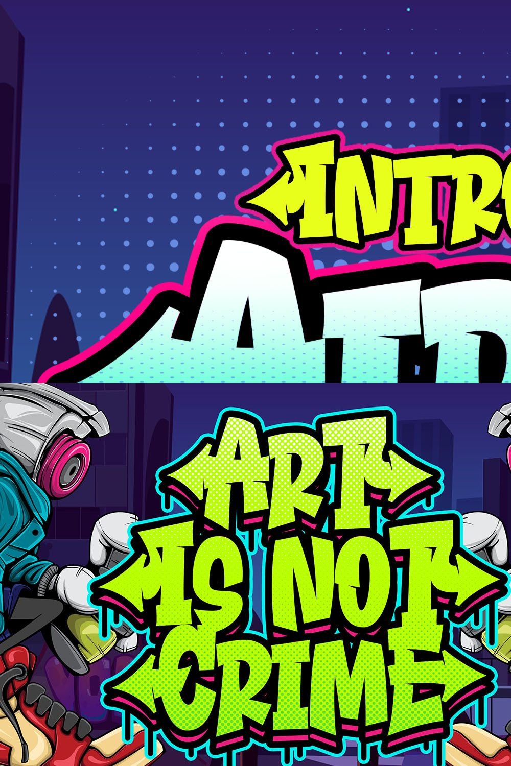 Airneo - Graffiti Font pinterest preview image.