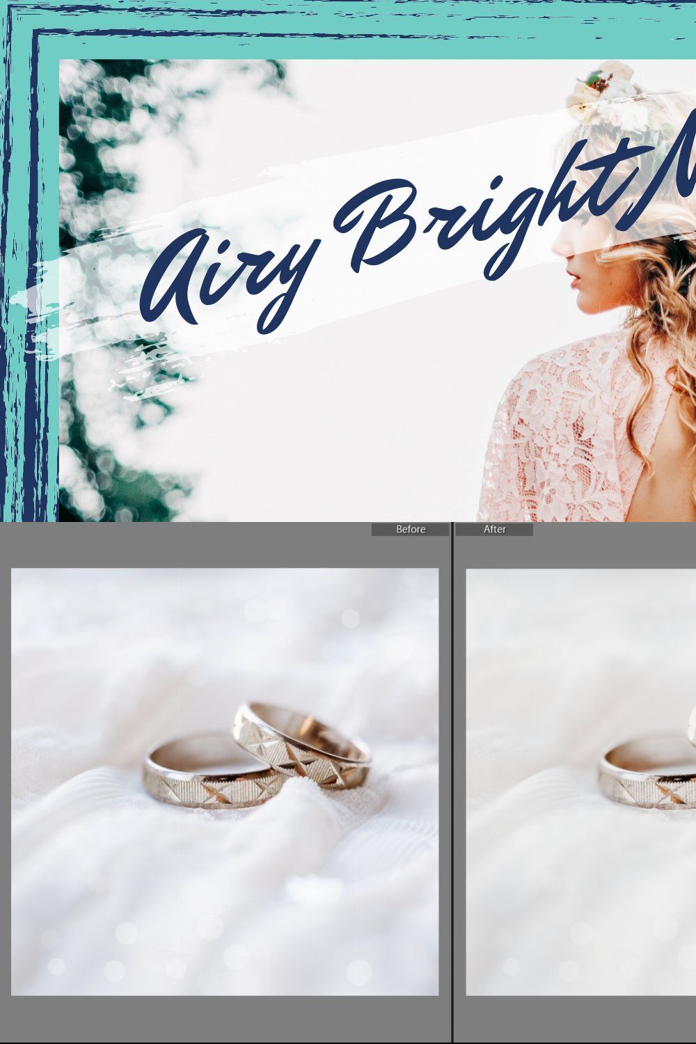 AIRY BRIGHT NATURAL LIGHTROOM PRESET pinterest preview image.