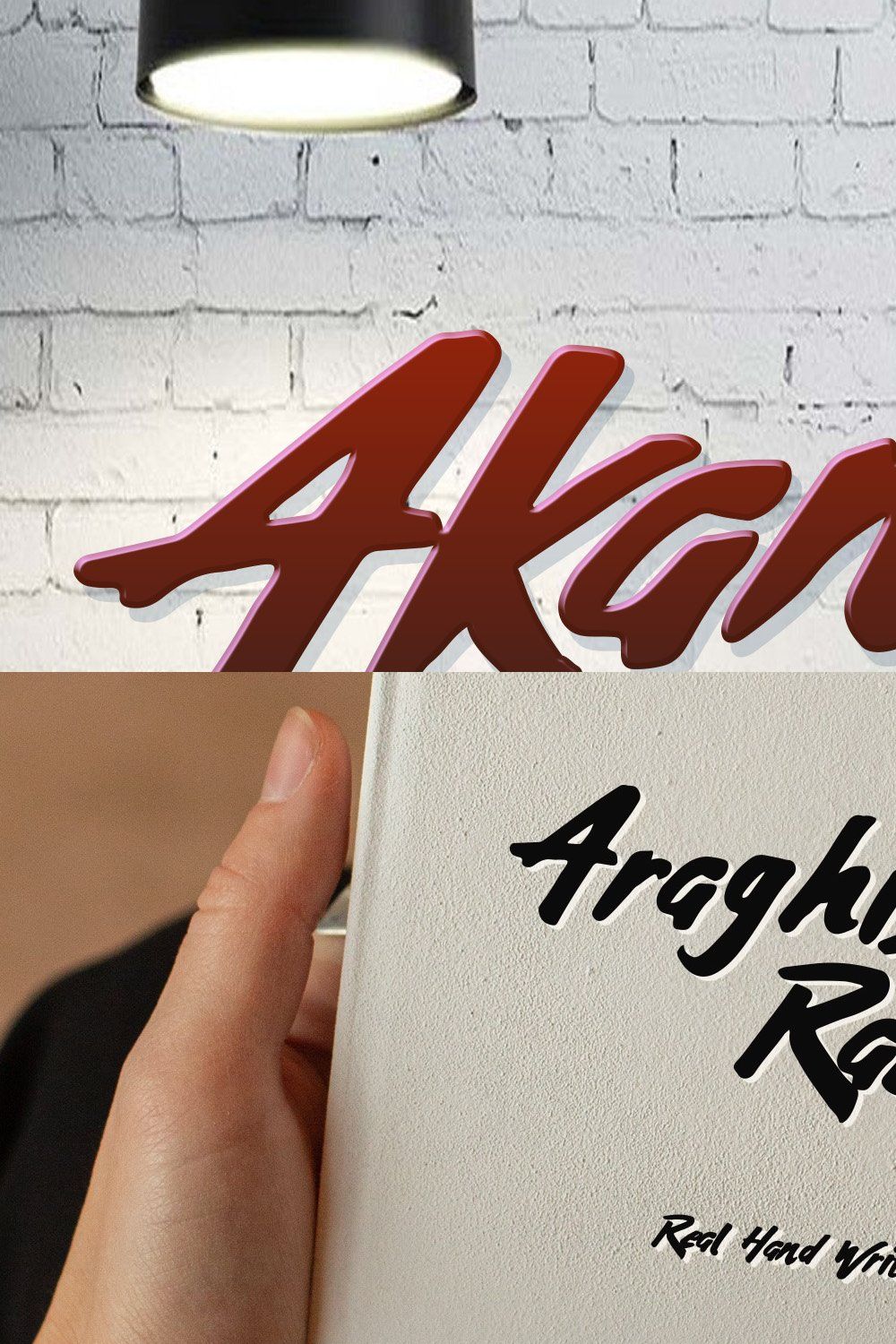 Akanali - Handwritten Font pinterest preview image.