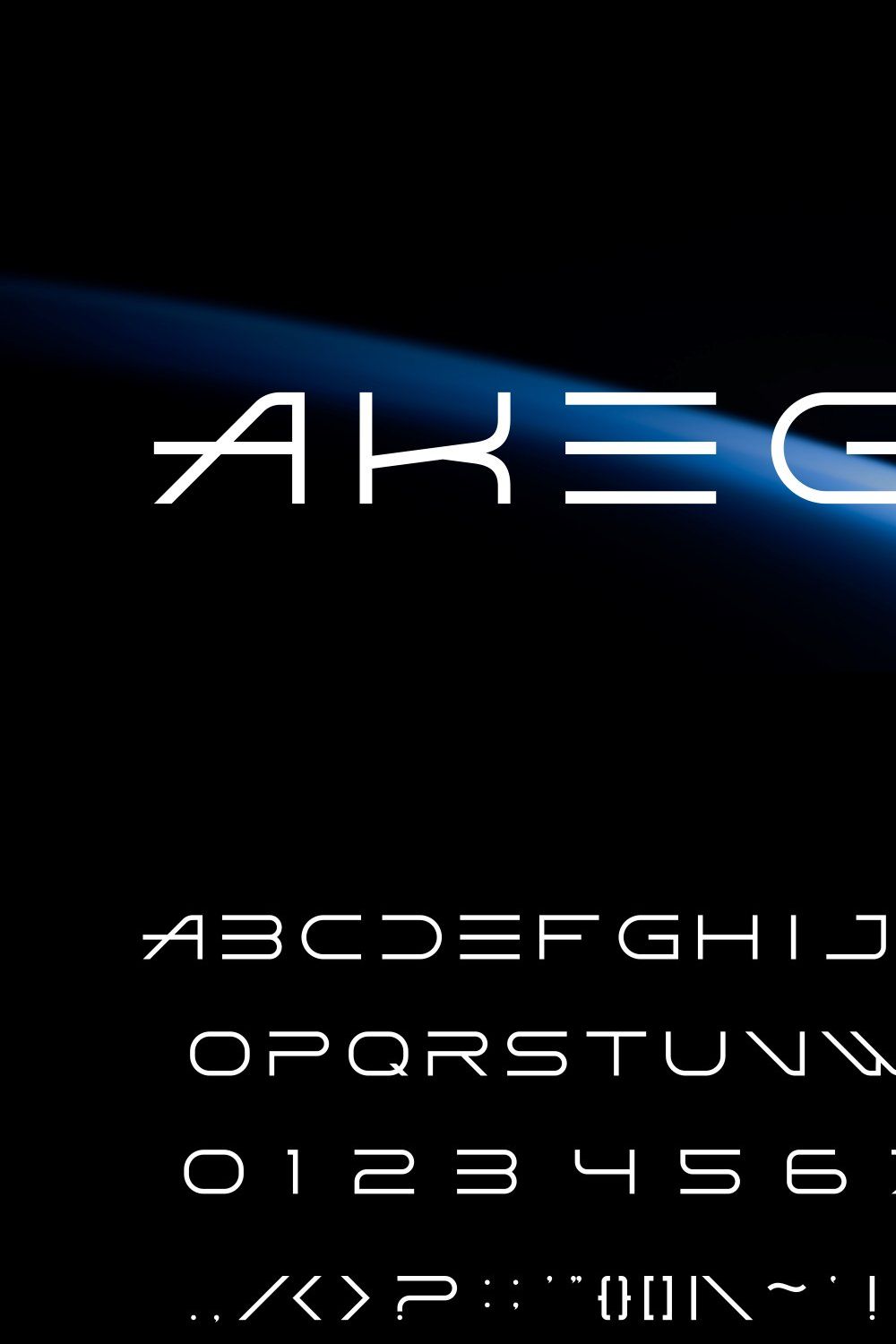 Akegin font pinterest preview image.