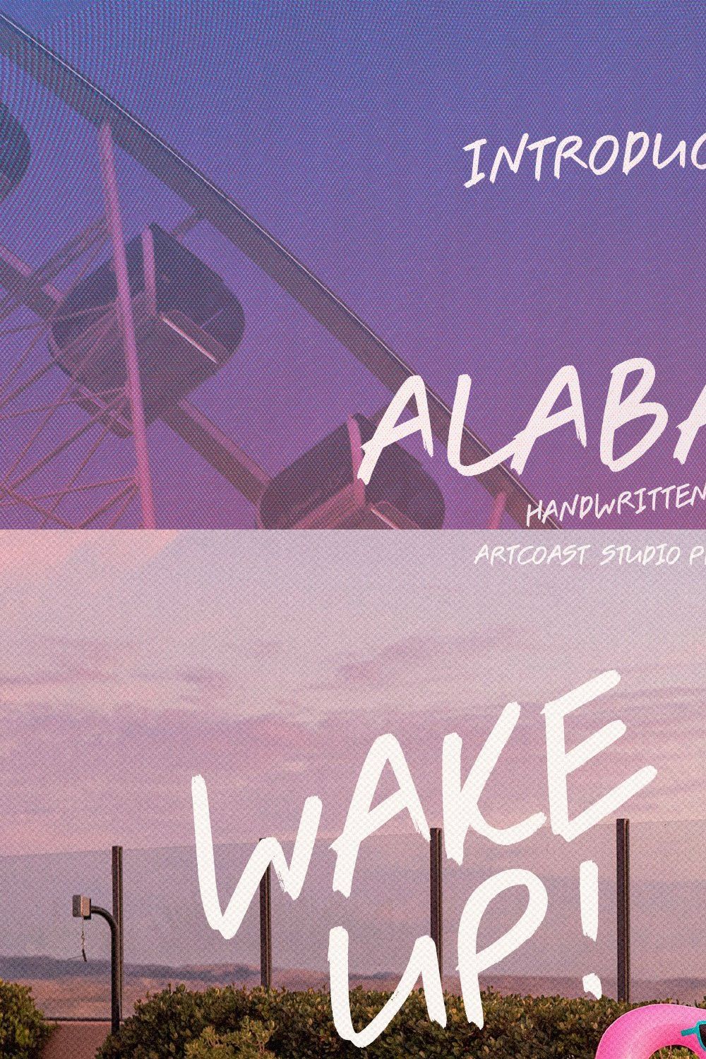 Alabama Handwritten Font pinterest preview image.