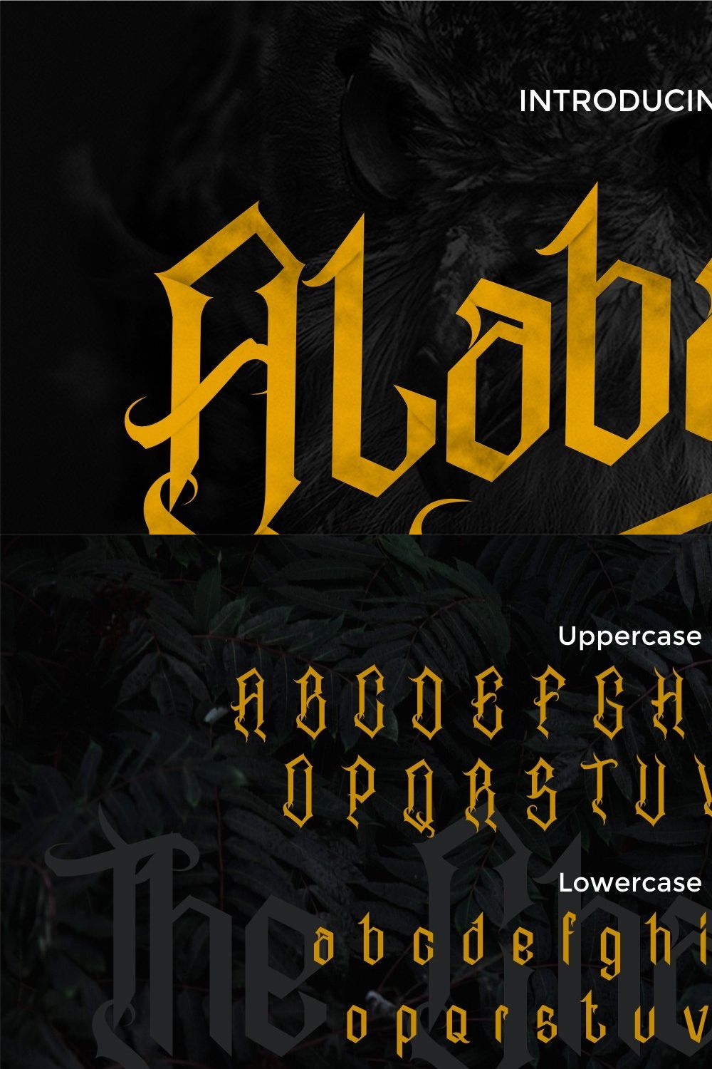 Alabasta - The Blackletter Font pinterest preview image.