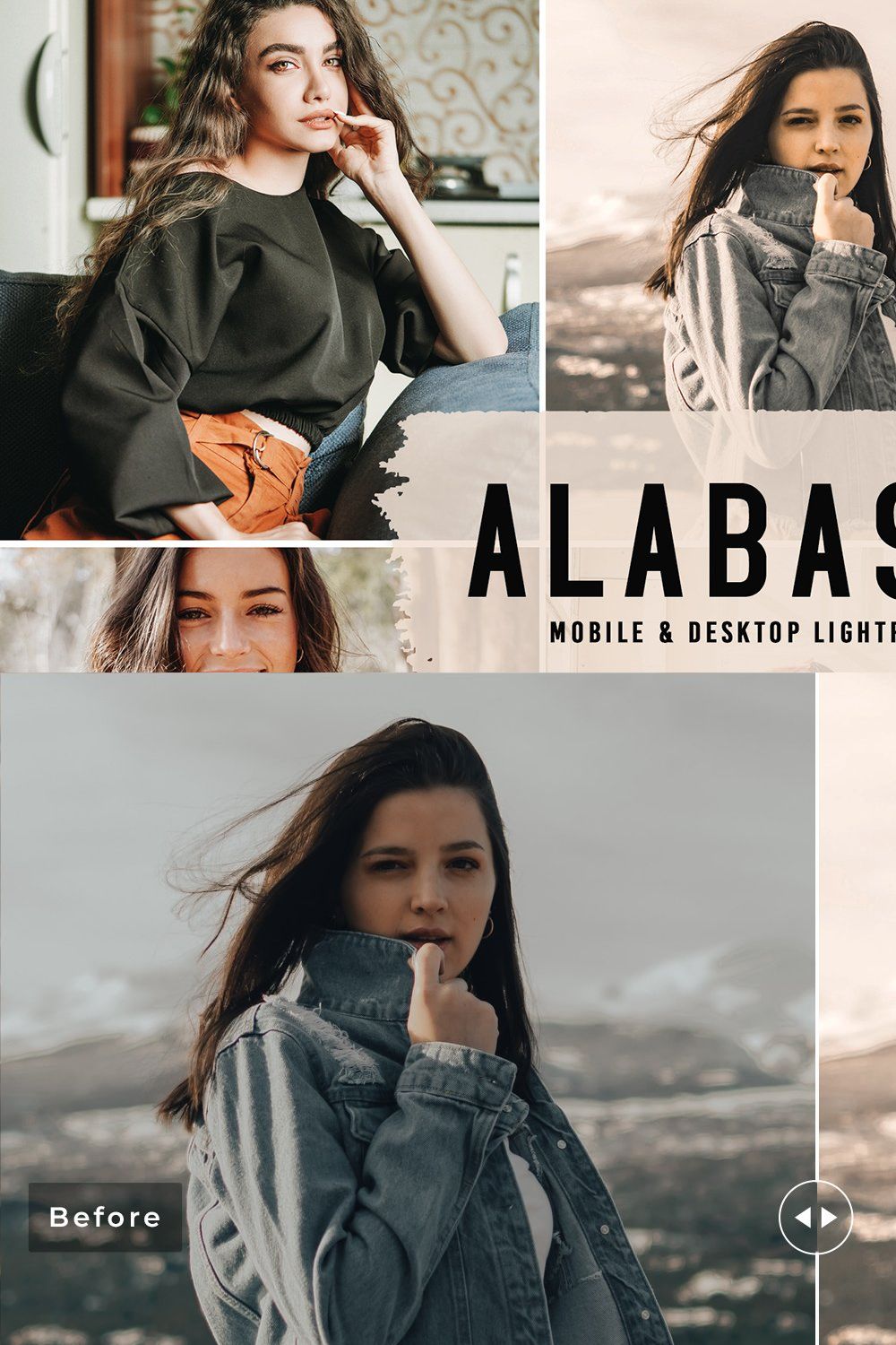 Alabaster Pro Lightroom Presets pinterest preview image.