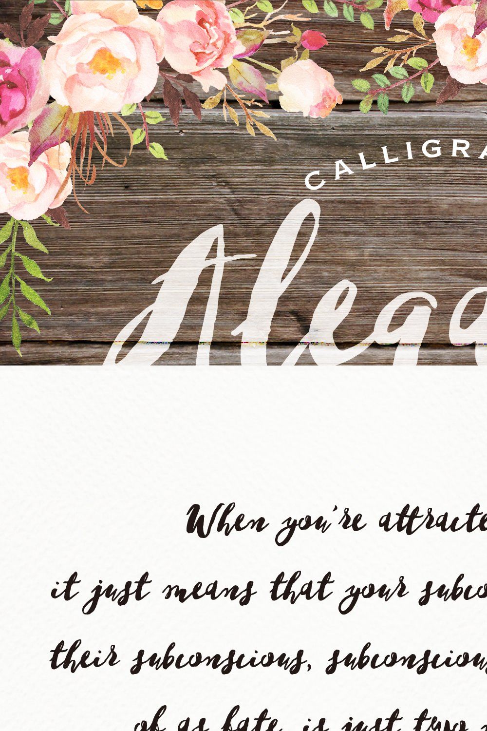 Alegance Typeface pinterest preview image.