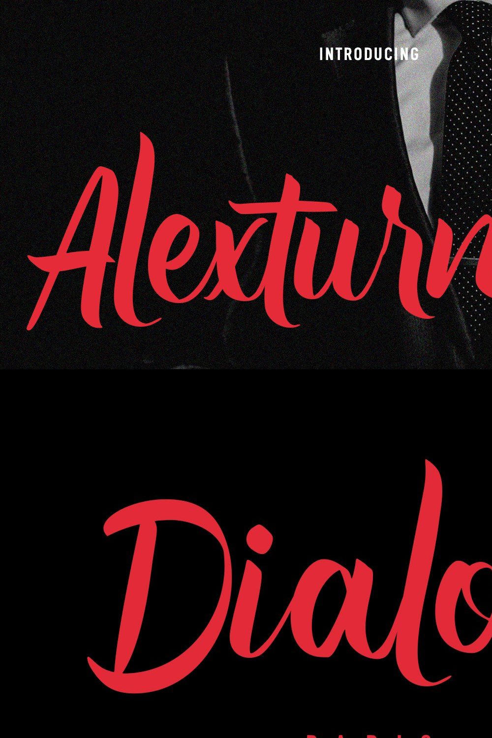 Alexturners Script Font pinterest preview image.