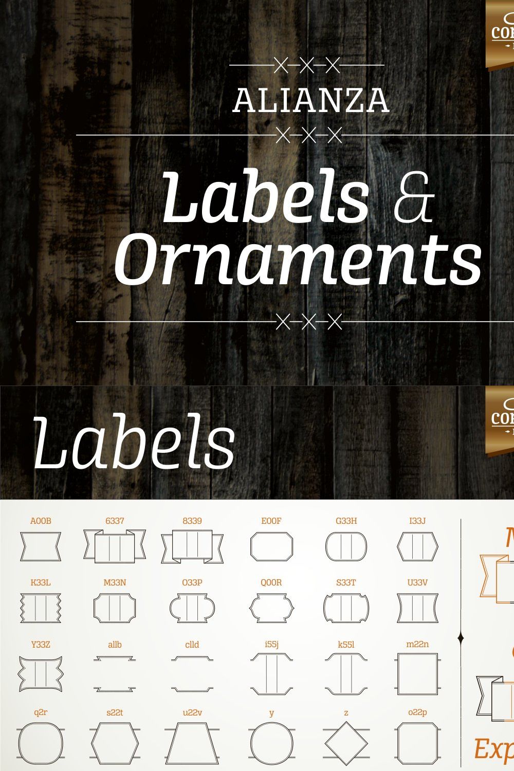 Alianza Labels & Ornaments pinterest preview image.