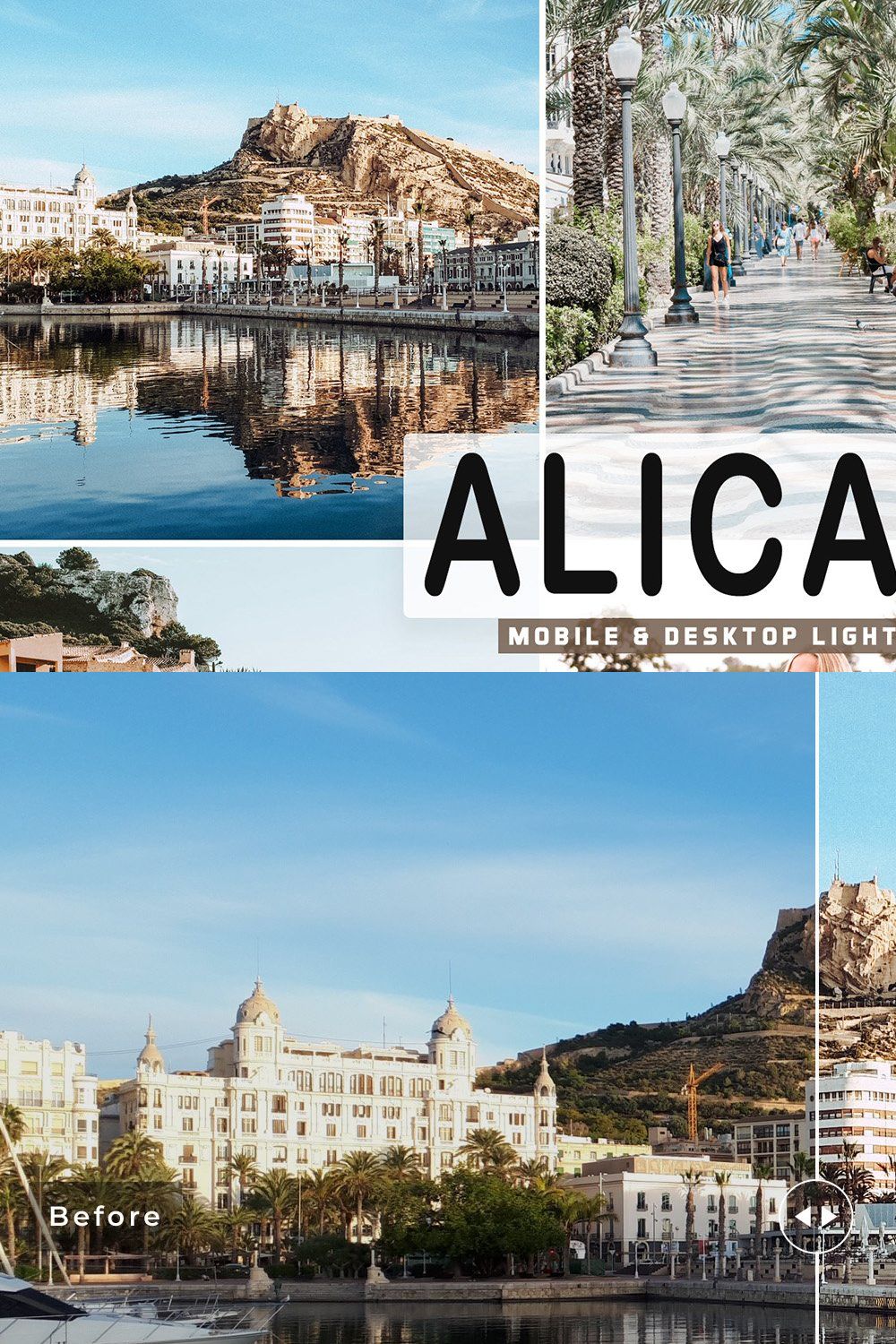 Alicante Lightroom Presets Pack pinterest preview image.