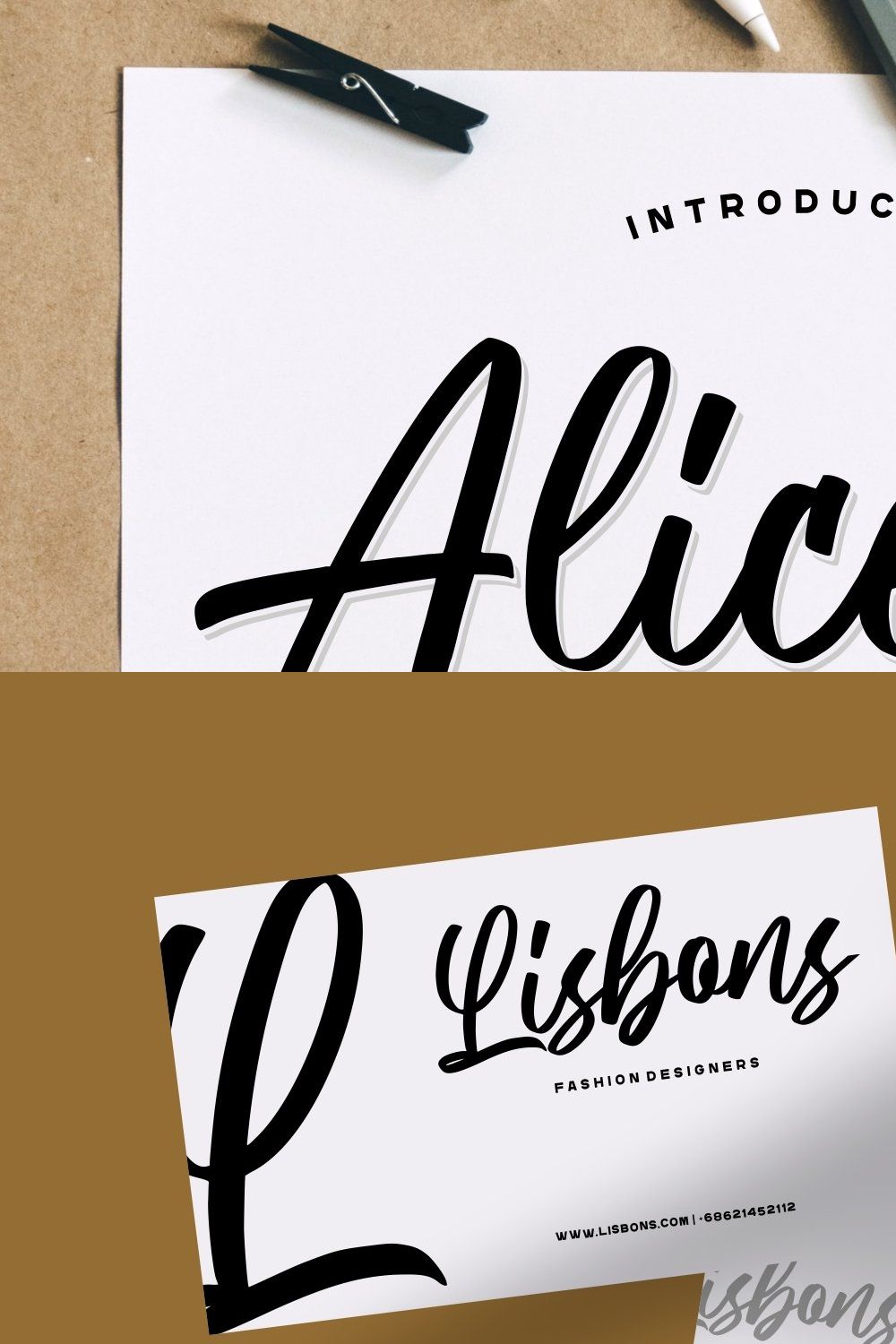 Aliceson - Modern Handlettering pinterest preview image.