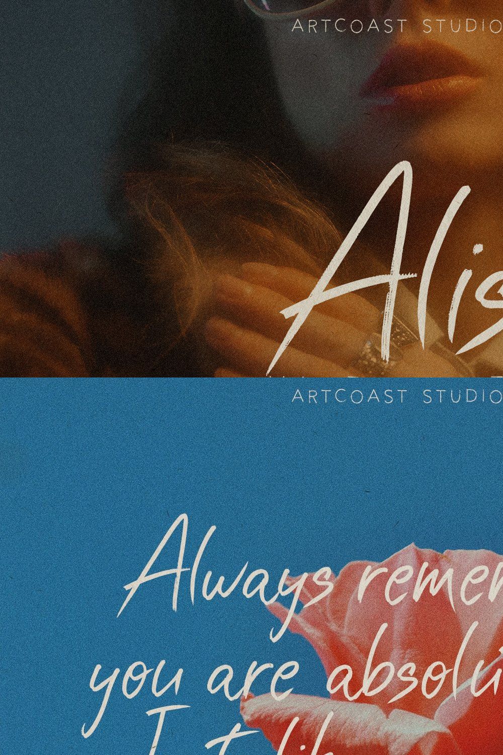 Alison Handwritten Font Duo pinterest preview image.