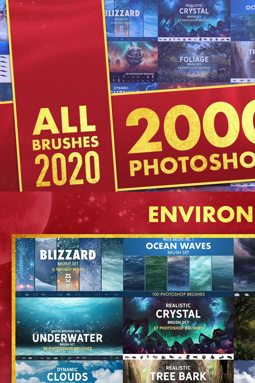 All Brushes 2020 Bundle pinterest preview image.