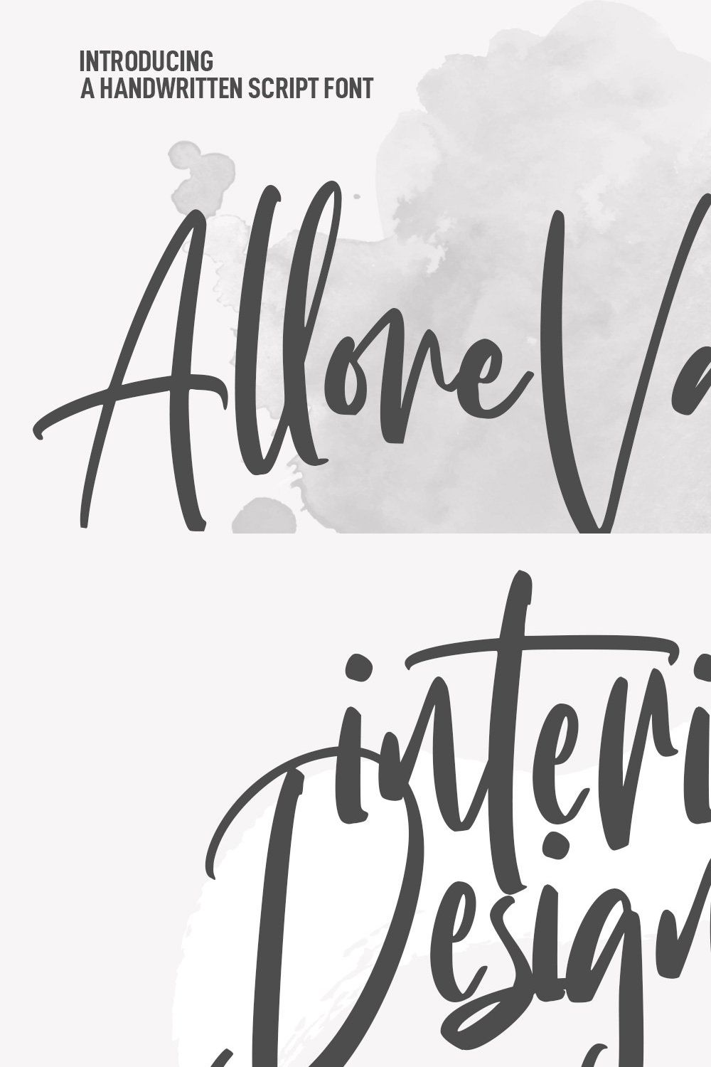 Allore Valore Script Font pinterest preview image.