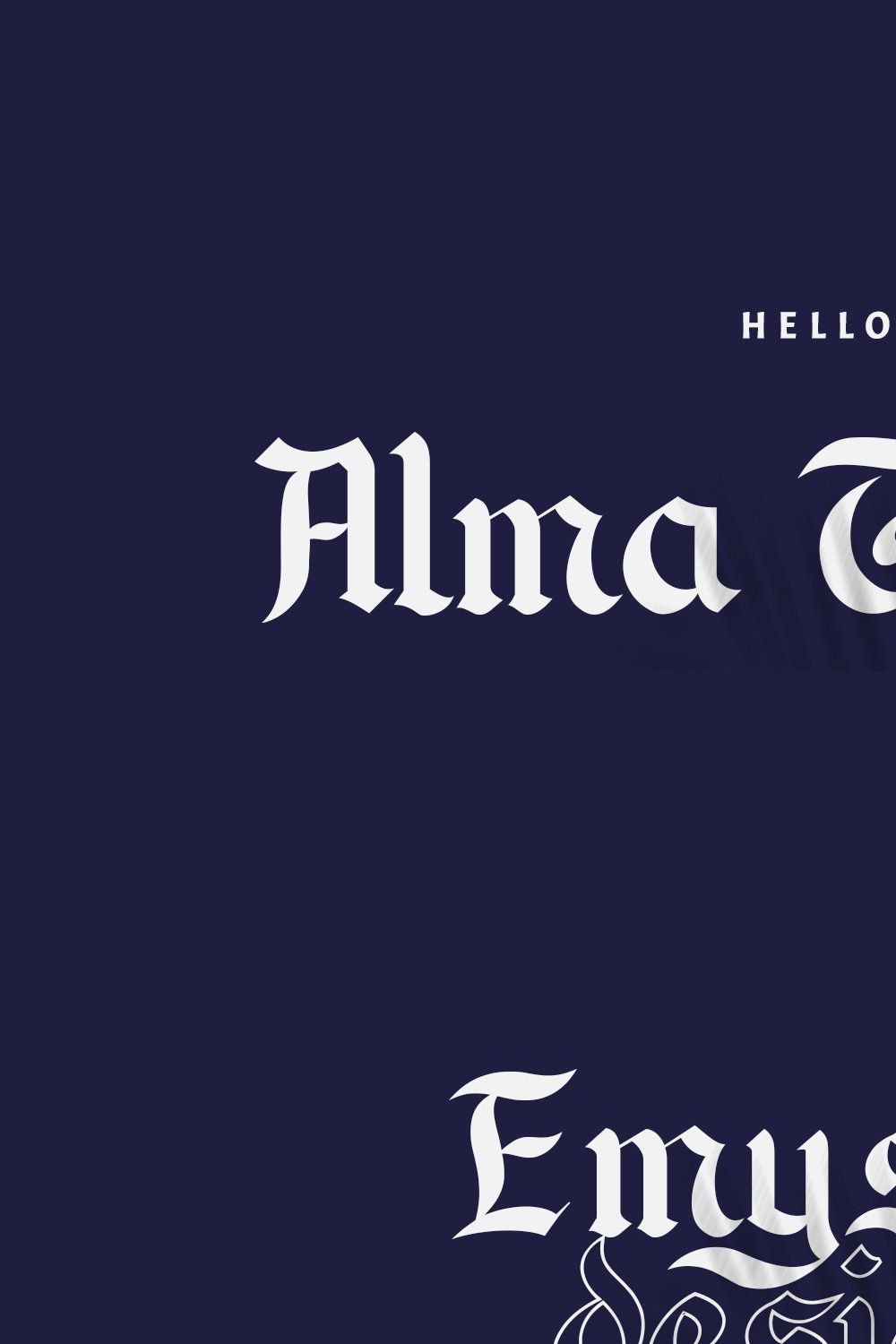 Alma Toran Typeface pinterest preview image.