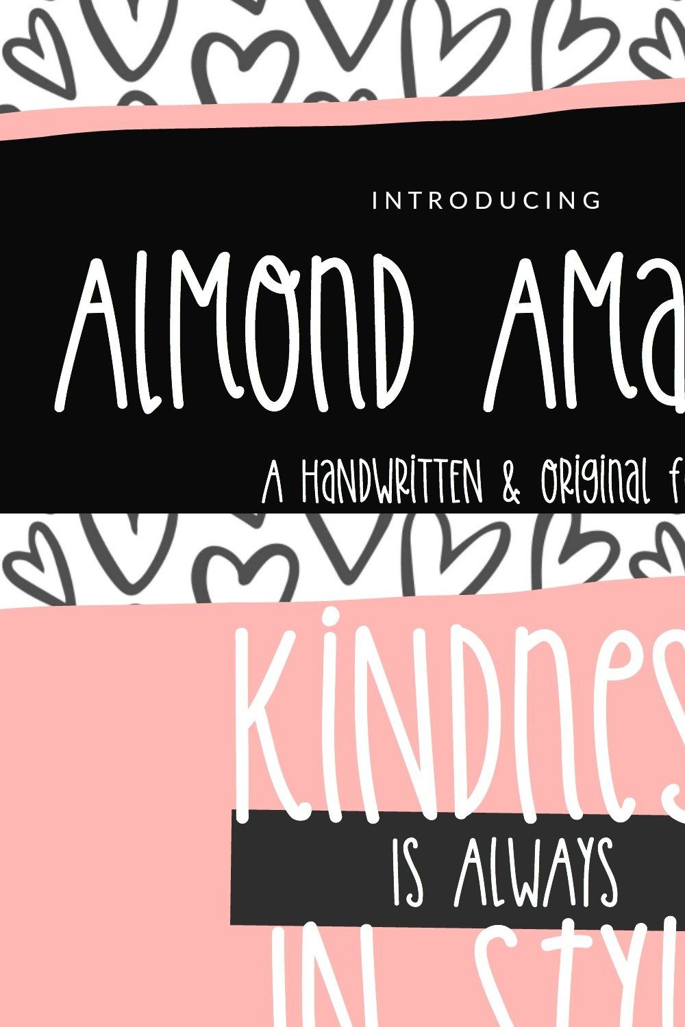 Almond Amaretto Handwritten Font pinterest preview image.