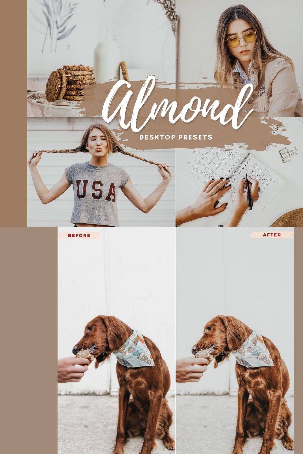 ALMOND Desktop Lightroom Presets pinterest preview image.