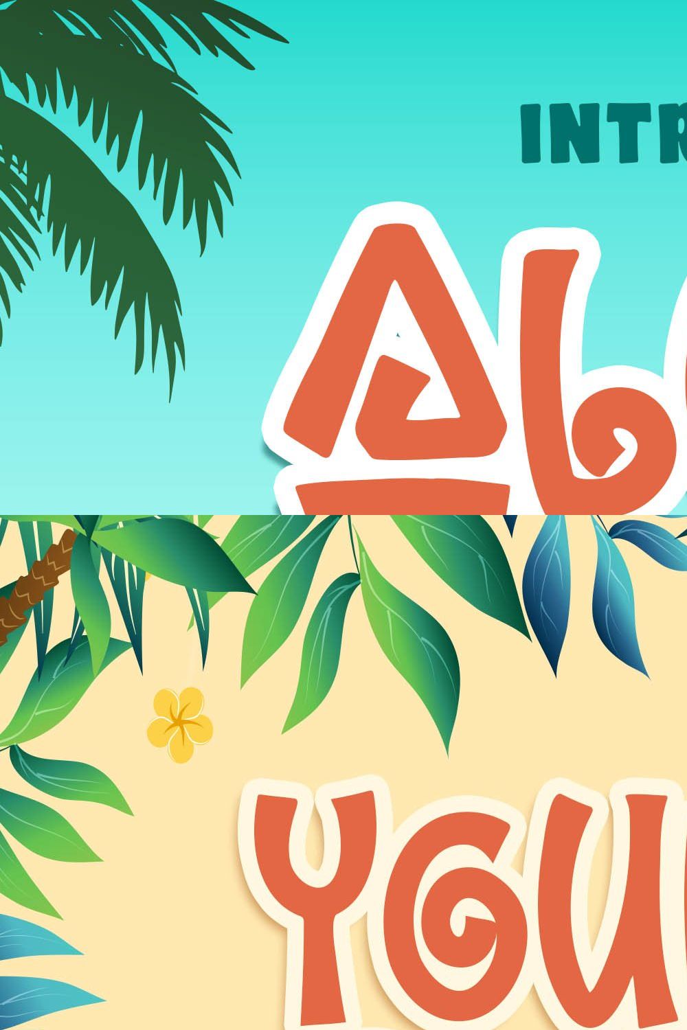 Aloha Dance a Quirky & Playful Font pinterest preview image.