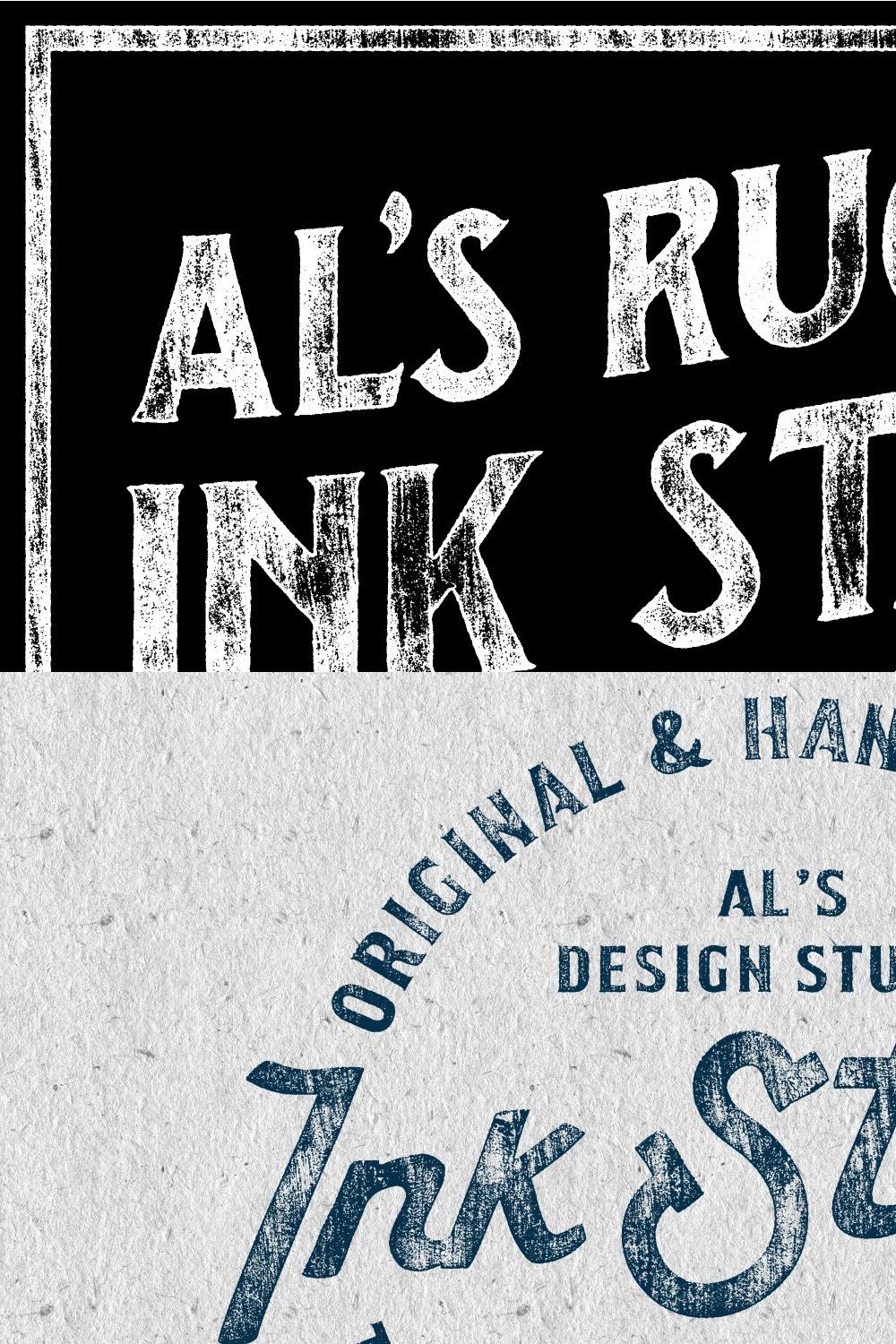 AL's Rugged Ink Stamp Action Kit pinterest preview image.