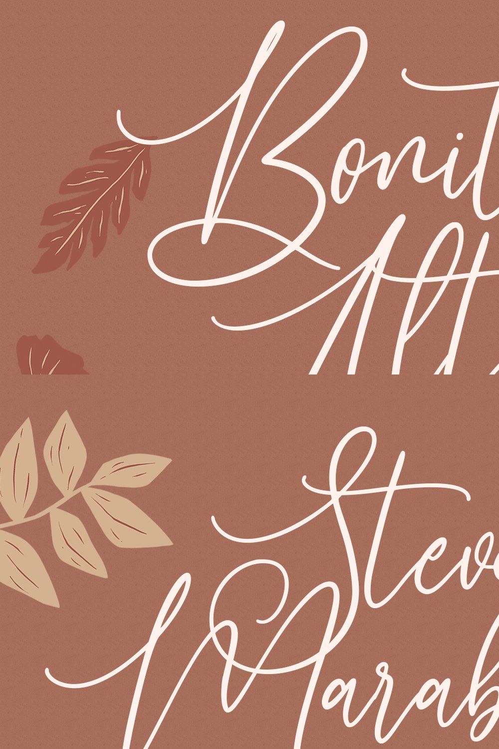 Alto Bonito Script Font pinterest preview image.