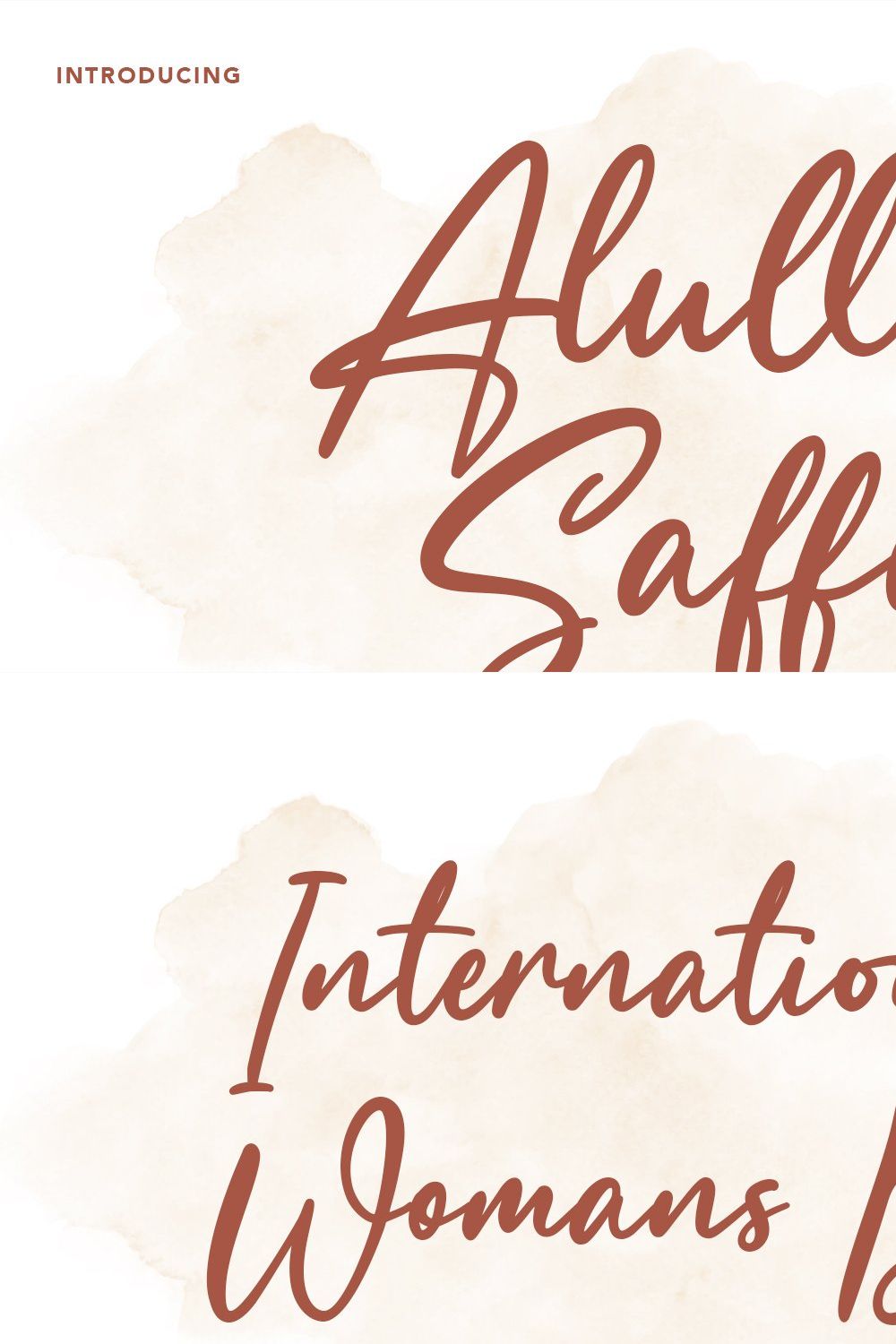 Alulla Saffia Handwritten Script pinterest preview image.