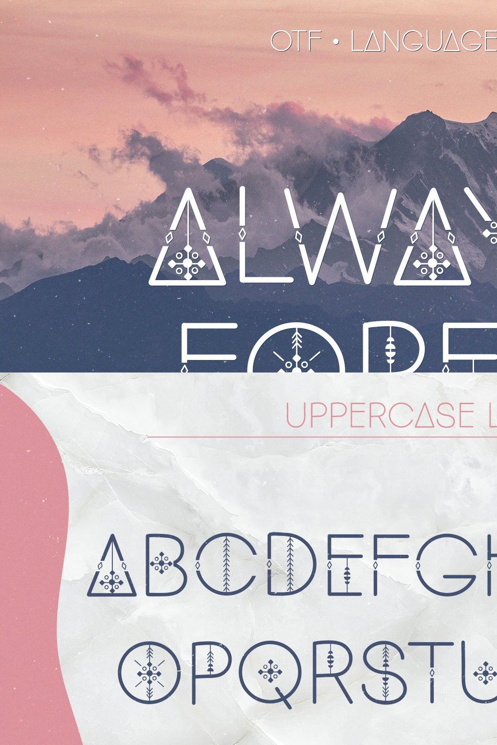 Always and Forever Font pinterest preview image.