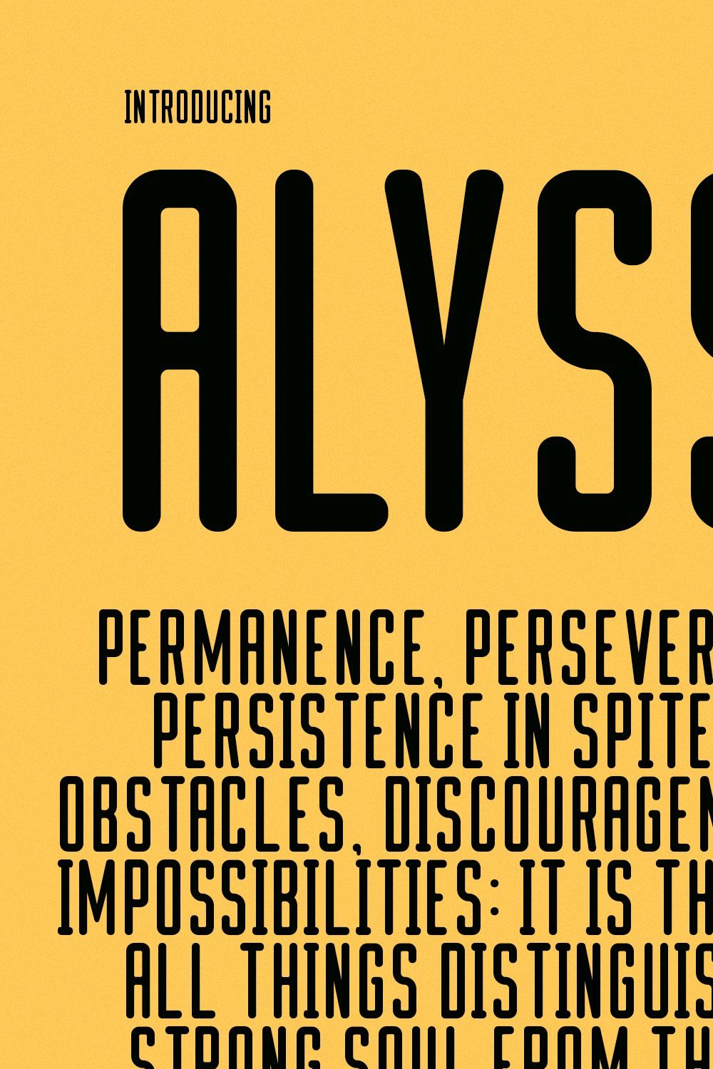 Alysse Sans Display Font pinterest preview image.