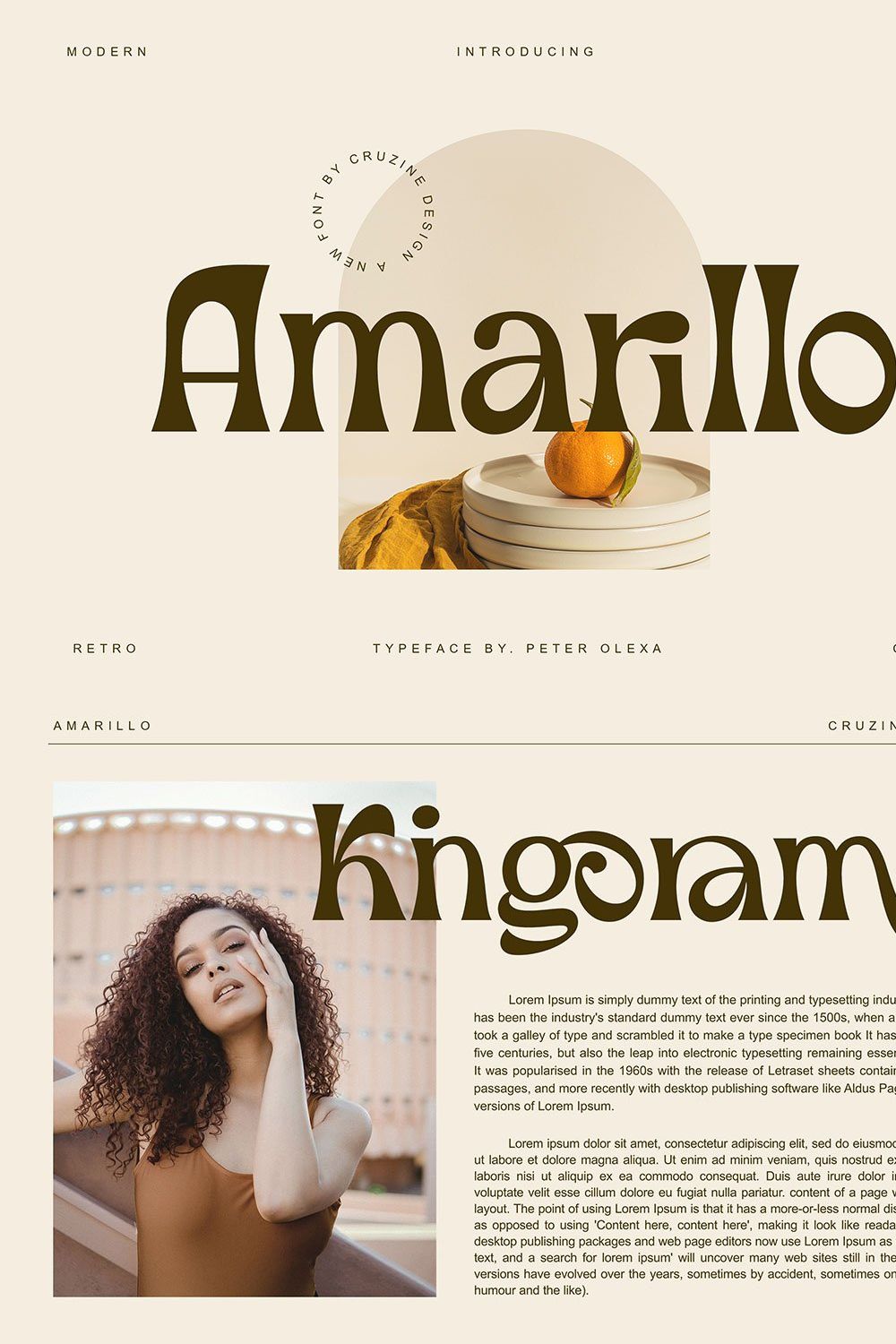 Amarillo - Modern Sans Font pinterest preview image.