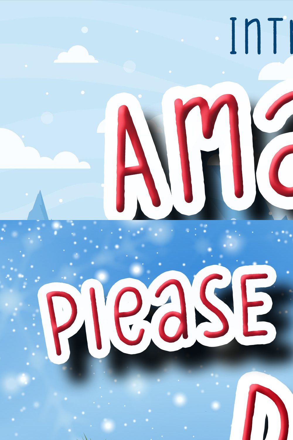Amazing Winter | Cute Display Font pinterest preview image.