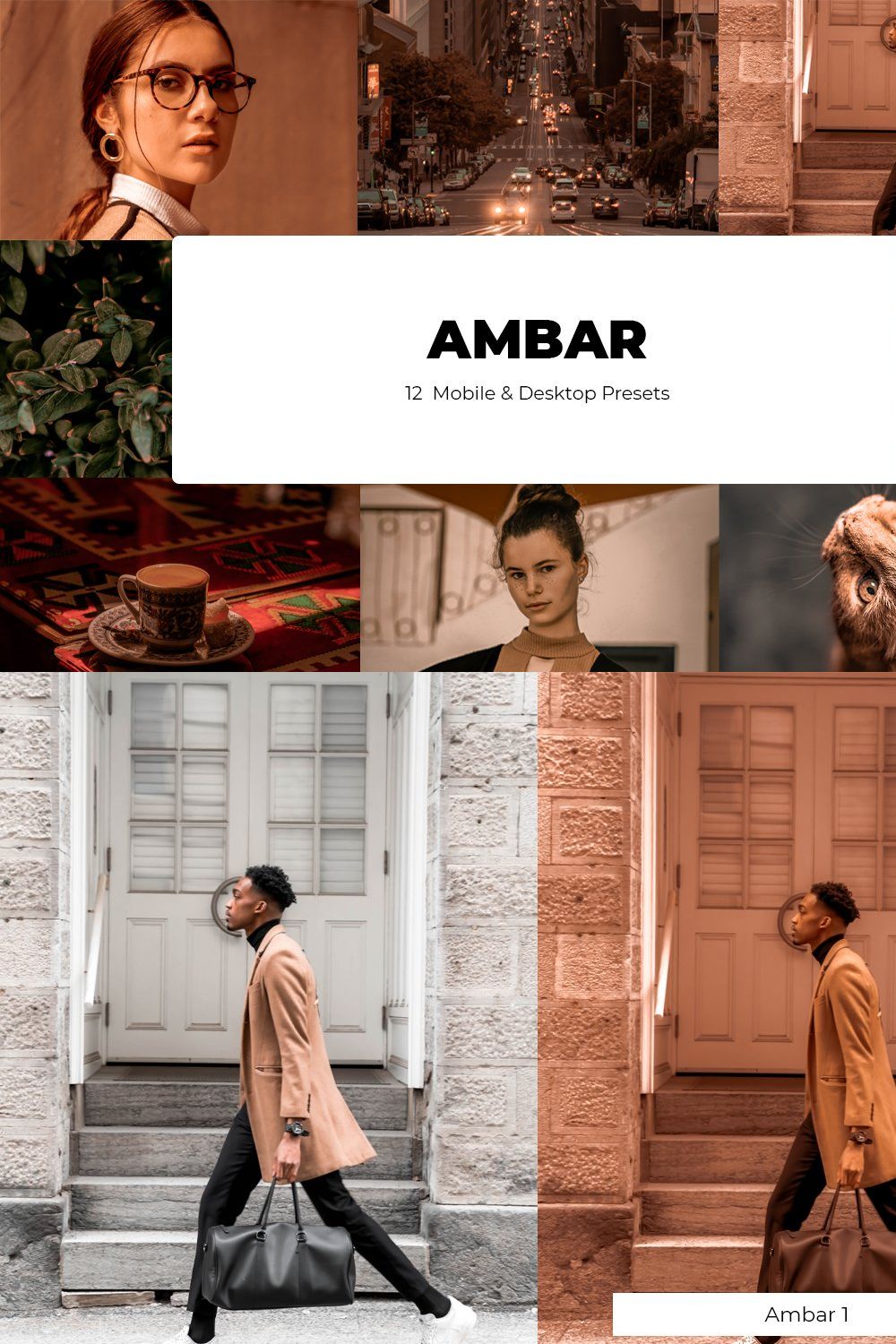AMBAR Lightroom Presets pinterest preview image.