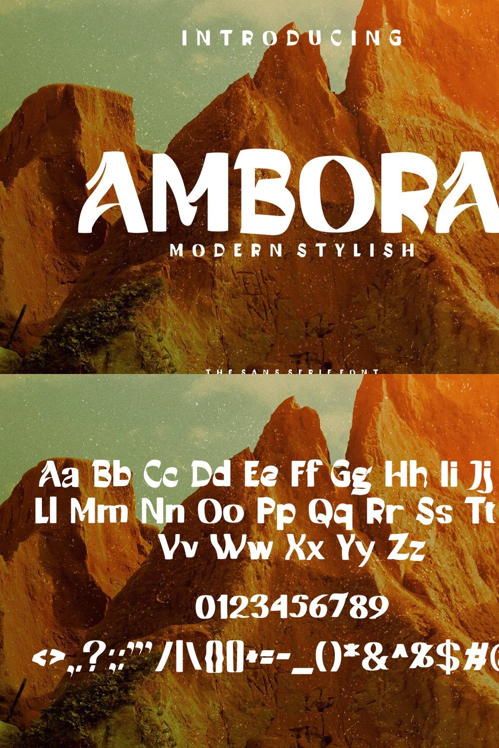 Ambora Font pinterest preview image.