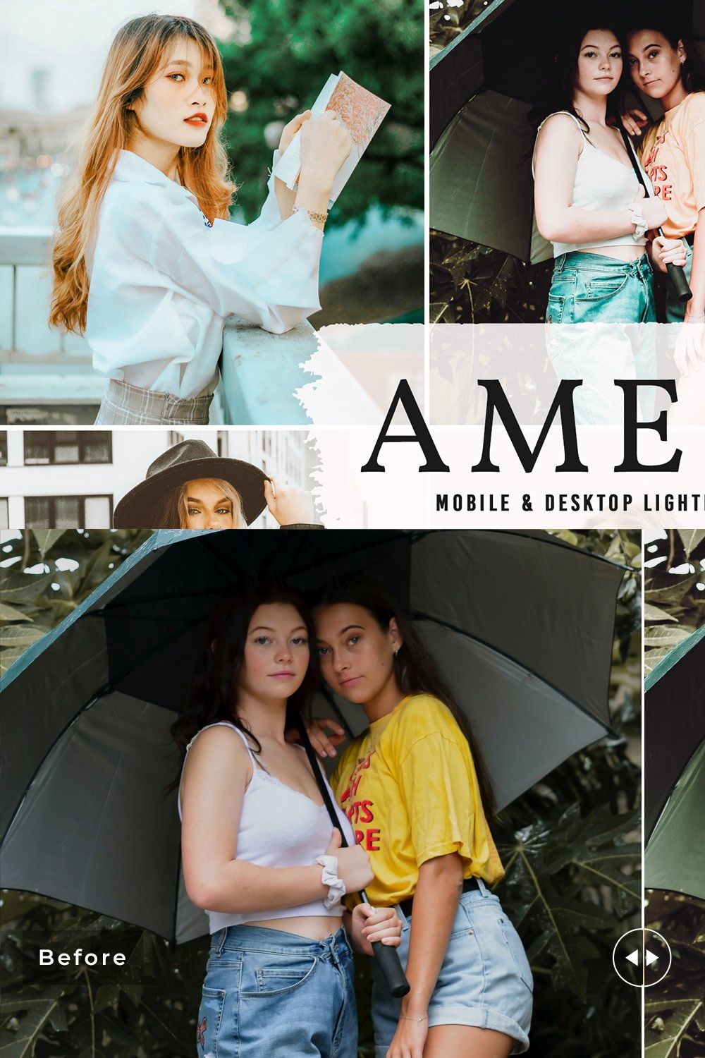 Amelie Pro Lightroom Presets pinterest preview image.