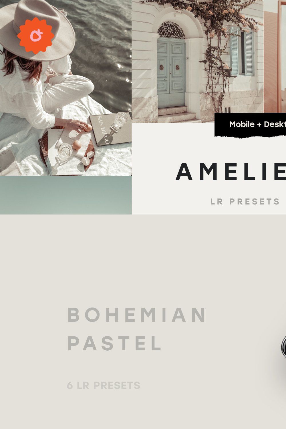 Amelietta – 6 Lightroom Presets pinterest preview image.