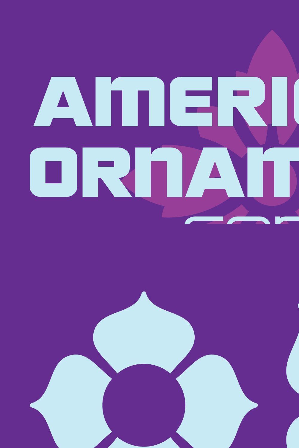 Americana Ornaments Font pinterest preview image.