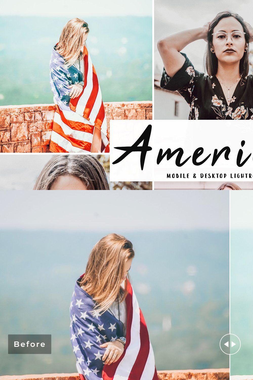 Americana Pro Lightroom Presets pinterest preview image.