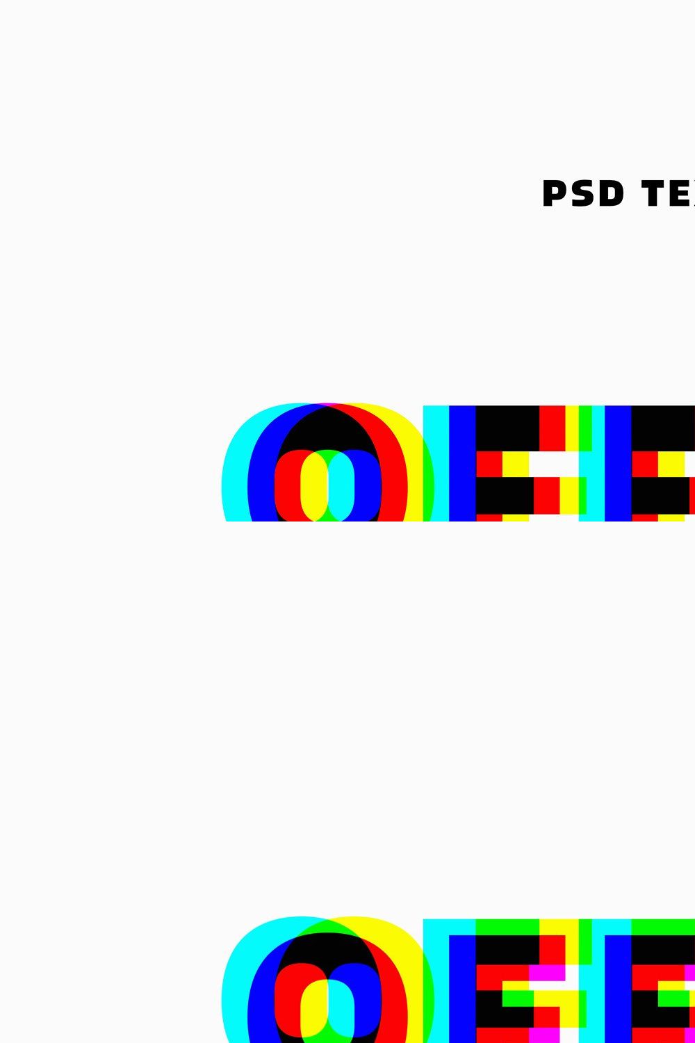 Anaglyphic Stereo Text Effect pinterest preview image.