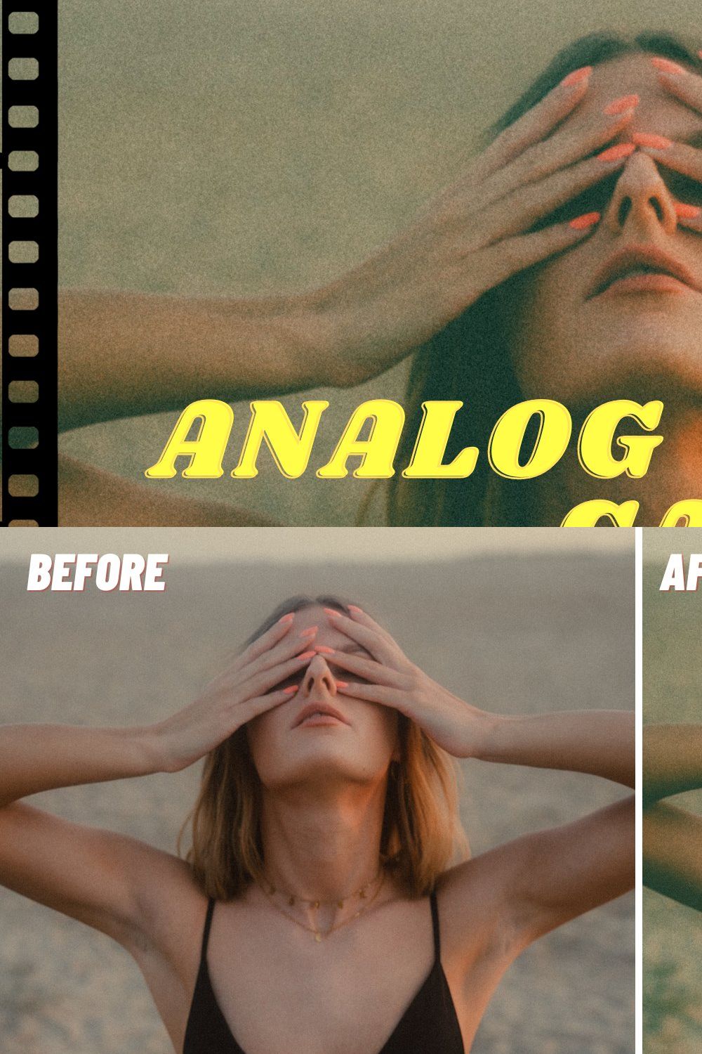 Analog camera Lightroom Presets pinterest preview image.