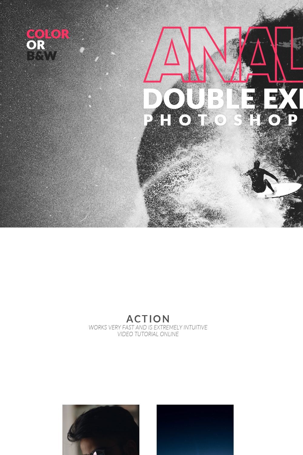 Analog Double Exposure Action pinterest preview image.