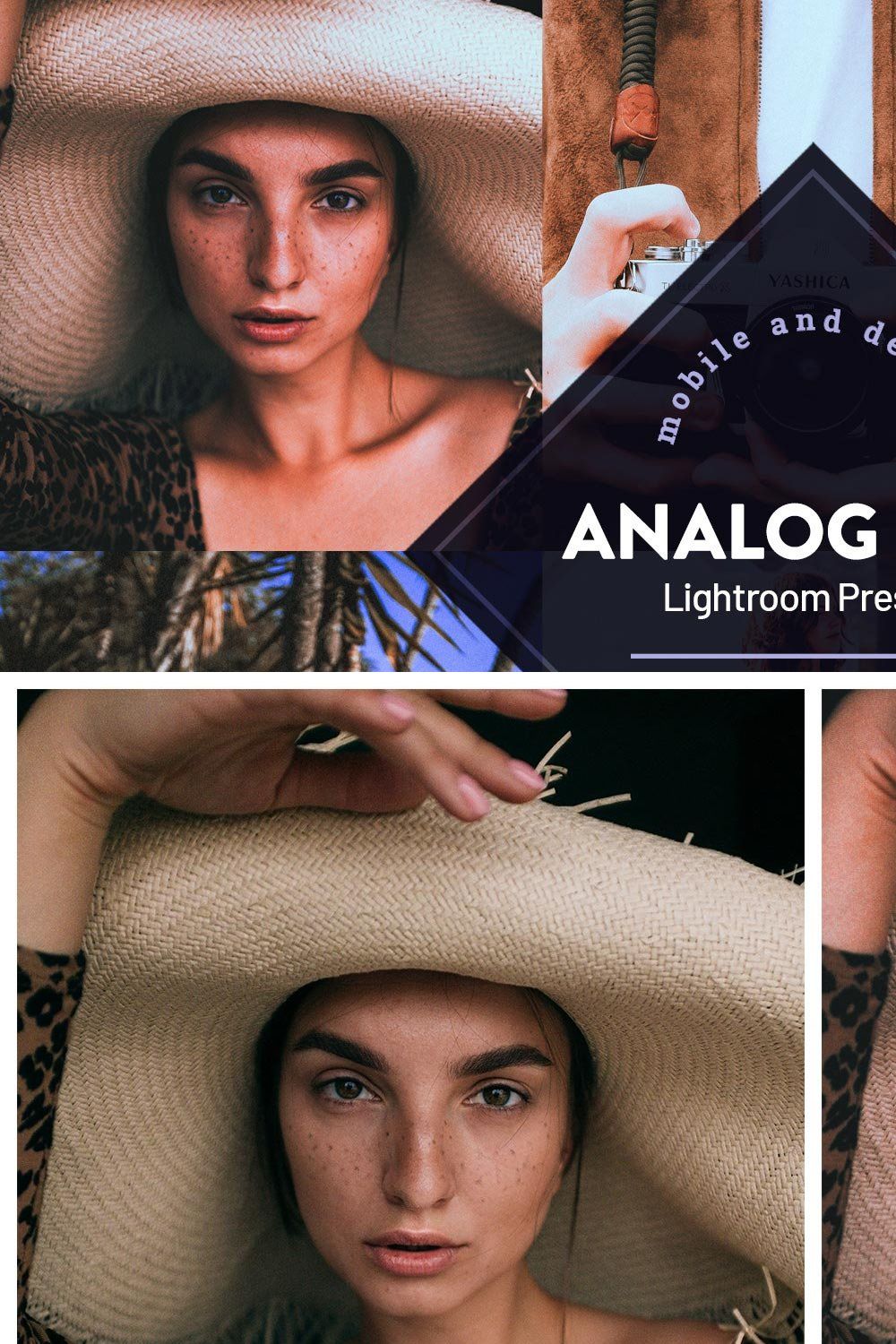 Analog Film Look Lightroom Presets pinterest preview image.