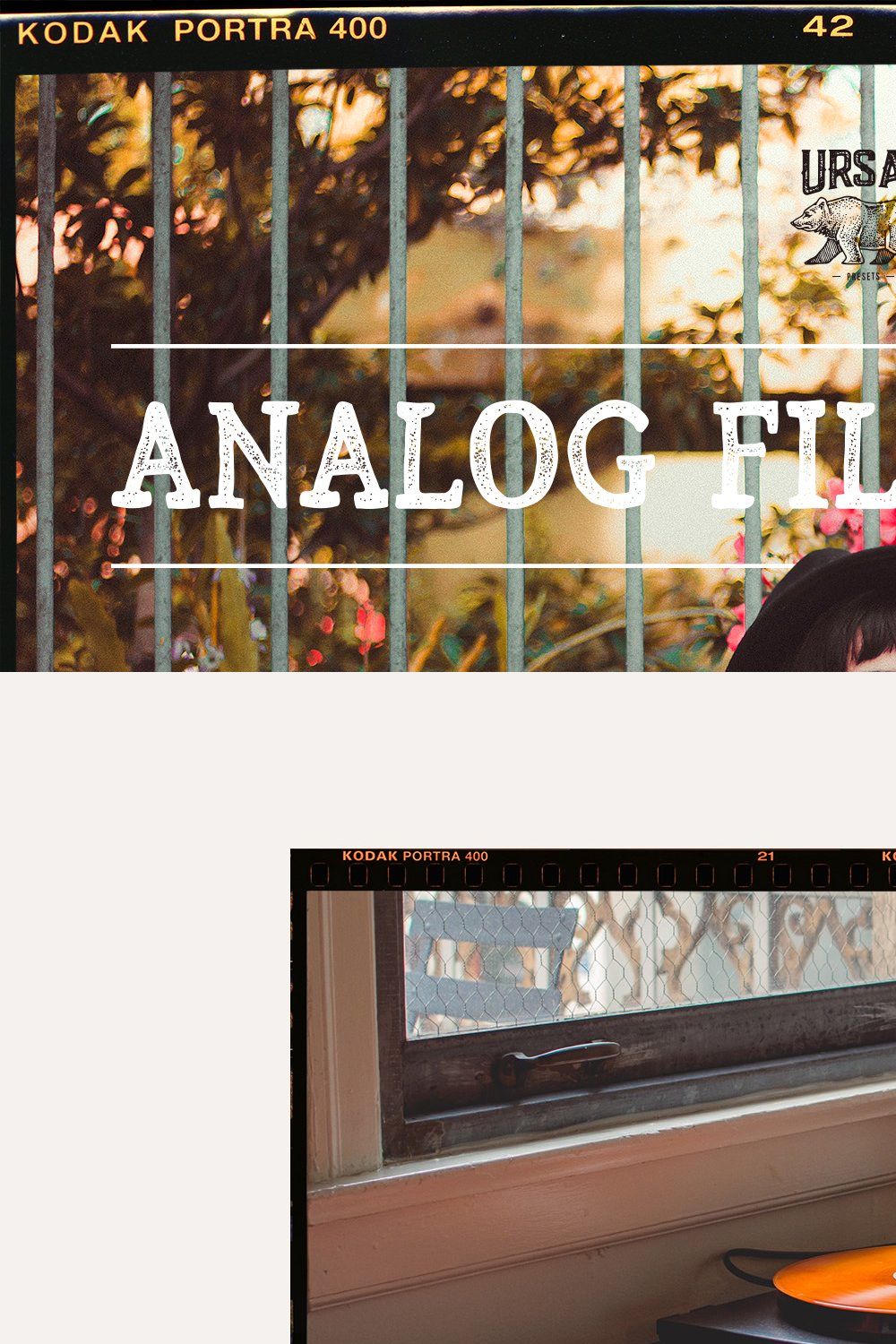 Analog Vintage Frame PNG Kit pinterest preview image.