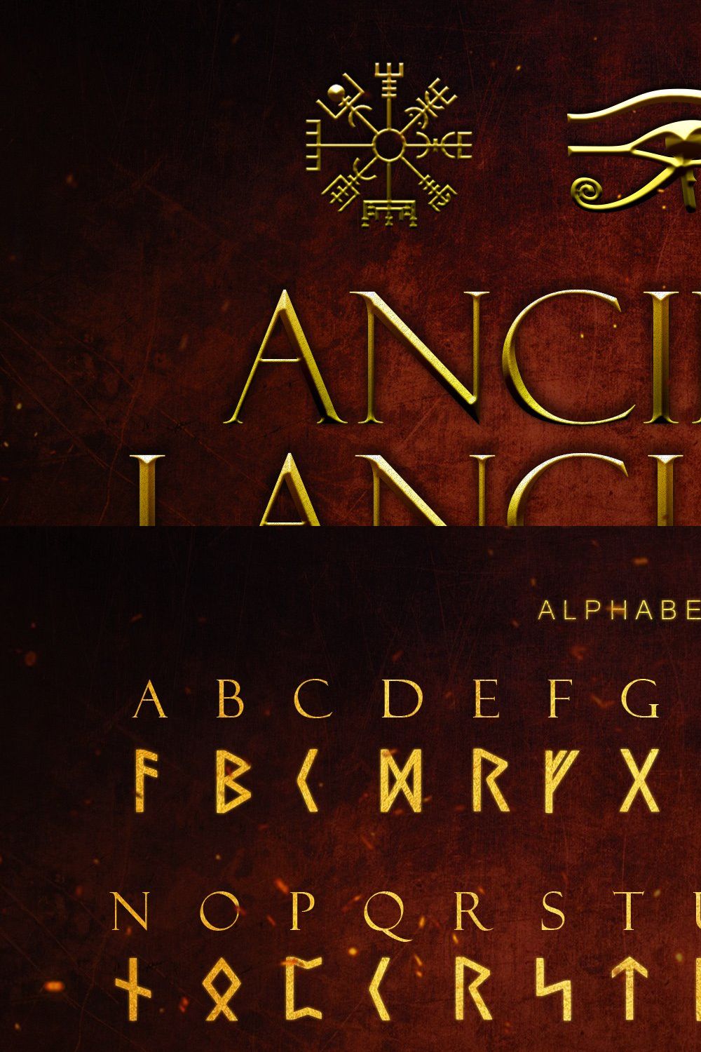 Ancient Languages Typeface Bundle pinterest preview image.