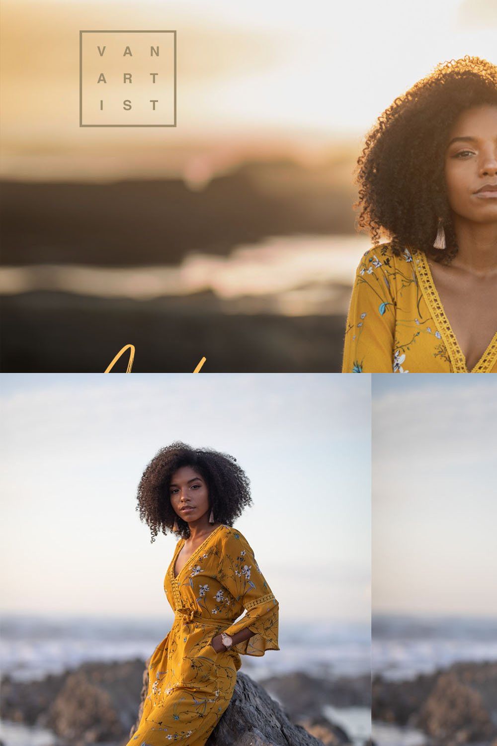 Andrea Portrait Presets pinterest preview image.