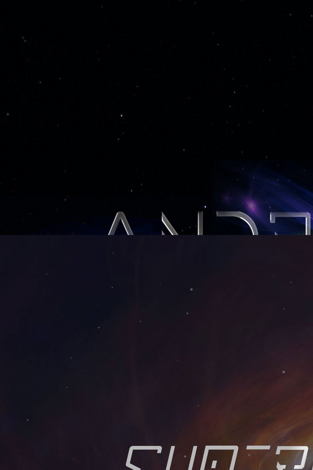 Andromeda - Space Futuristic Font pinterest preview image.