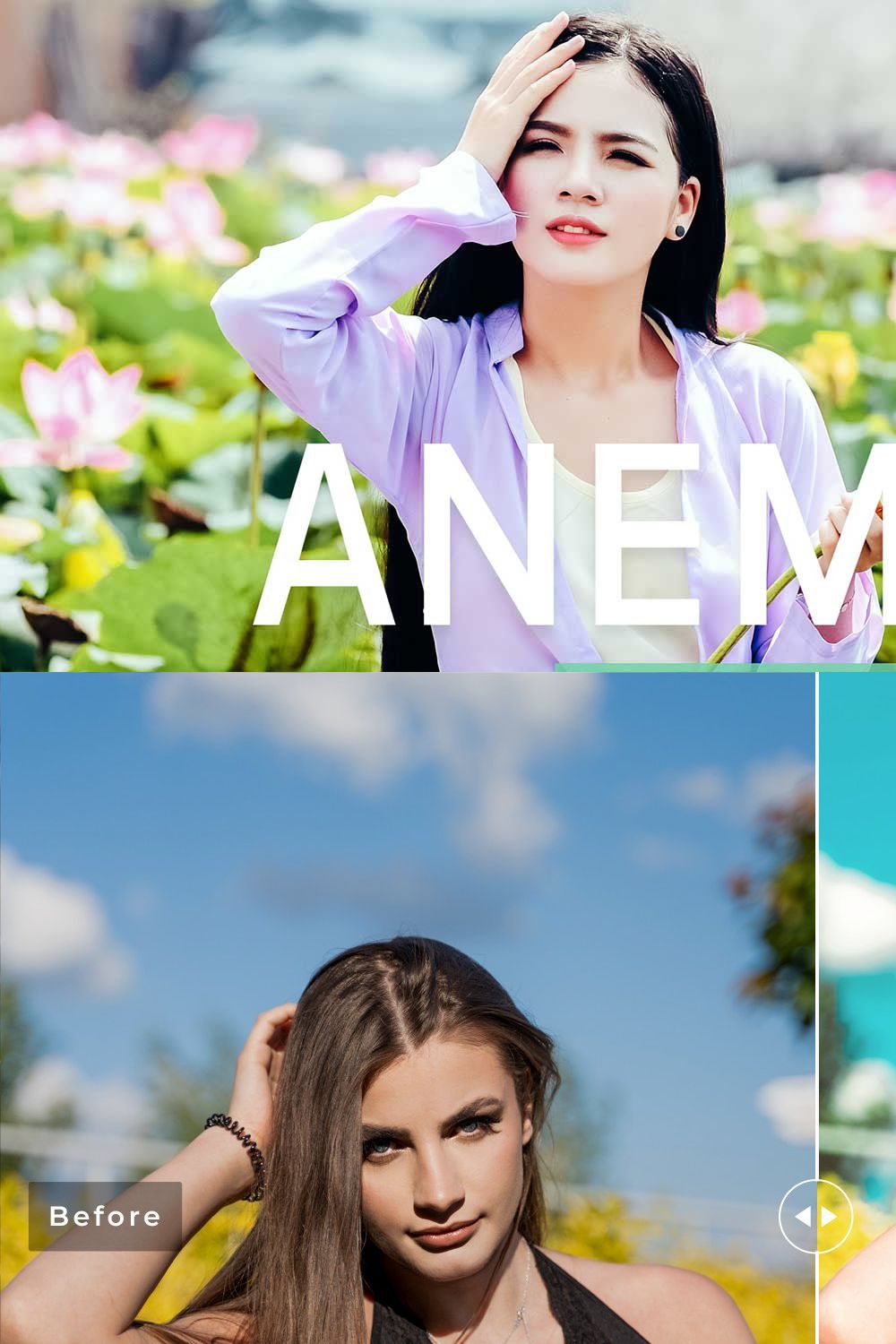 Anemone Pro Lightroom Presets pinterest preview image.