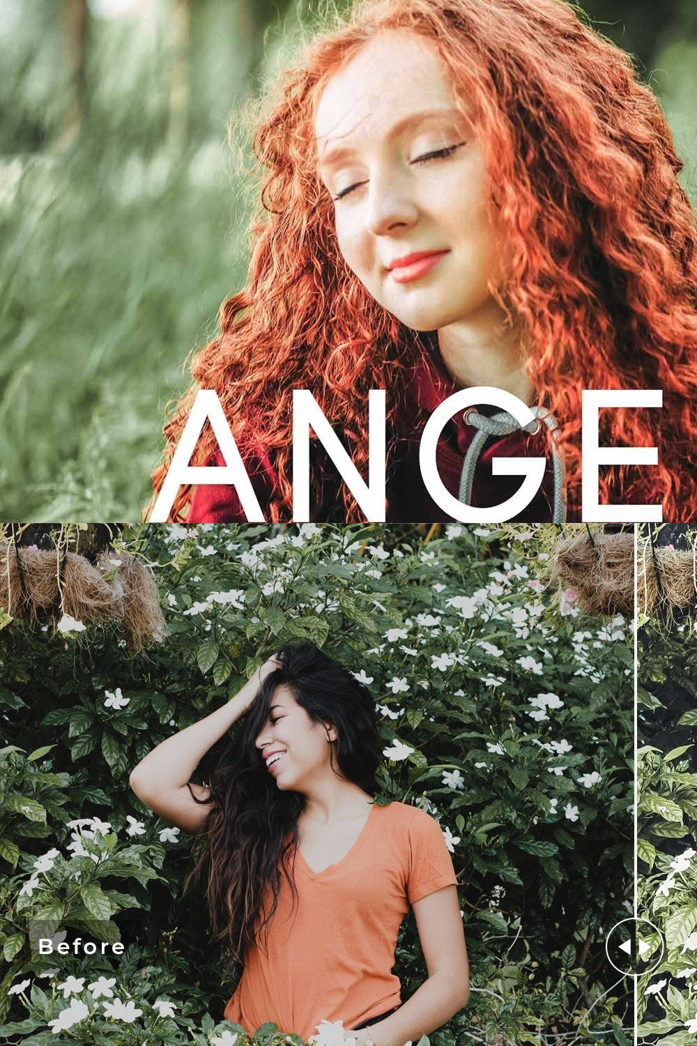 Angelica Pro Lightroom Presets pinterest preview image.